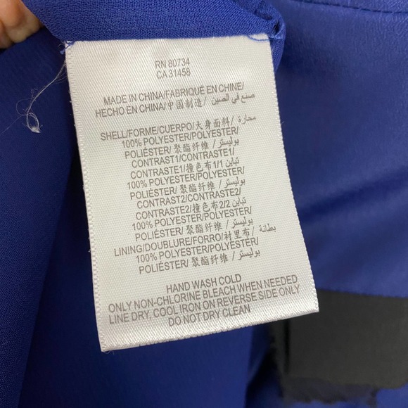 BCBGeneration Deep Blue and Black Sleeveless Sheath Dress Size 2 - Picture 10 of 10